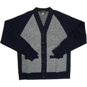 At Last ＆ Co アットラスト/BUTCHER PRODUCTS ブッチャープロダクツ 2TONE KNIT CARDIGAN NAVY カーディガン 紺 Size 【38】 【新古品・未使用品】 20823056