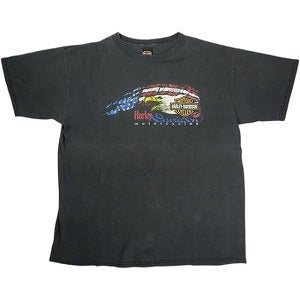 VINTAGE ヴィンテージ Harley-Davidson ハーレーダビッドソン Eaglle American Frag Tee Tシャツ 黒 Size 【XL】 【中古品-良い】 20823170