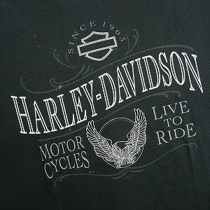 VINTAGE ヴィンテージ Harley-Davidson ハーレーダビッドソン Eagle Faded Tee Tシャツ 黒 Size 【XL】 【中古品-良い】 20823173