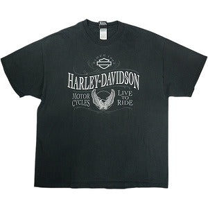 VINTAGE ヴィンテージ Harley-Davidson ハーレーダビッドソン Eagle Faded Tee Tシャツ 黒 Size 【XL】 【中古品-良い】 20823173