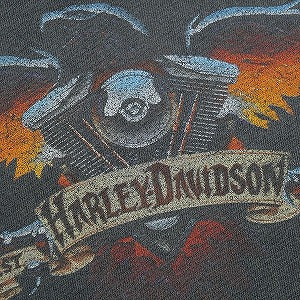 VINTAGE ヴィンテージ Harley-Davidson ハーレーダビッドソン Eagle Blood Tee Tシャツ 黒 Size 【XL相当】 【中古品-良い】 20823178
