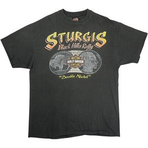 VINTAGE ヴィンテージ Harley-Davidson ハーレーダビッドソン Sturgis Coin Logo Tee Tシャツ 黒 Size 【L】 【中古品-良い】 20823179