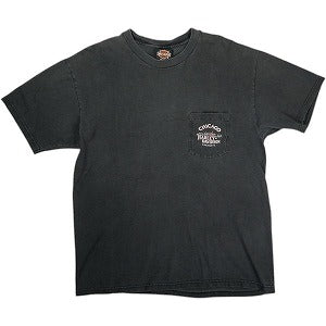 VINTAGE ヴィンテージ Harley-Davidson ハーレーダビッドソン Gun Man Bike Logo Tee Tシャツ 黒 Size 【L】 【中古品-良い】 20823181