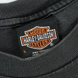 VINTAGE ヴィンテージ Harley-Davidson ハーレーダビッドソン Gun Man Bike Logo Tee Tシャツ 黒 Size 【L】 【中古品-良い】 20823181