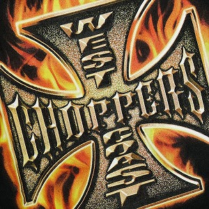 VINTAGE ヴィンテージ West Coast Choppers ウェストコーストチョッパーズ Red Flame Iron Cross Tee Tシャツ 黒 Size 【M】 【中古品-良い】 20823190