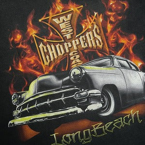 VINTAGE ヴィンテージ West Coast Choppers ウェストコーストチョッパーズ Red Flame Iron Cross Tee Tシャツ 黒 Size 【XL】 【中古品-良い】 20823195