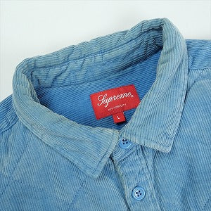 SUPREME シュプリーム 22AW Quilted Corduroy Shirt Slate Blue 長袖シャツ 青 Size 【L】 【中古品-良い】 20823475