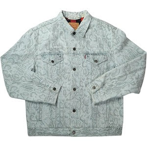 SUPREME シュプリーム ×Levi’s 17AW Snakeskin Trucker Jacket Light Blue トラッカージャケット 水色 Size 【L】 【中古品-良い】 20823476