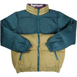 SUPREME シュプリーム 14AW Reversible Puffy Jacket Teal ダウンジャケット ベージュ Size 【S】 【中古品-非常に良い】 20823513