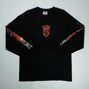 VINTAGE ヴィンテージ West Coast Choppers ウェストコーストチョッパーズ Skull Flame Red Cross LS Tee ロンT 黒 Size 【M】 【中古品-良い】 20823551