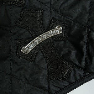 CHROME HEARTS クロム・ハーツ PAPA NYLON LEATHER CROSS PATCH QLTD VEST レザークロスパッチ付きベスト 黒 Size 【M】 【新古品・未使用品】 20823717