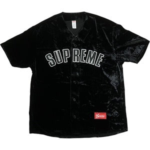 SUPREME シュプリーム 25SS Velvet Baseball Jersey Black ベース