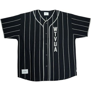 WTAPS ダブルタップス 25SS Stripe Baseball Shirt Navy 半袖ベースボールジャージ 紺 Size 【XL】 【新古品・未使用品】 20824017
