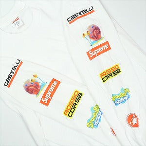 SUPREME シュプリーム ×SpongeBob SquarePants ×Castelli 25SS Racing L/S Tee White ロンT 白 Size 【L】 【中古品-良い】 20824034