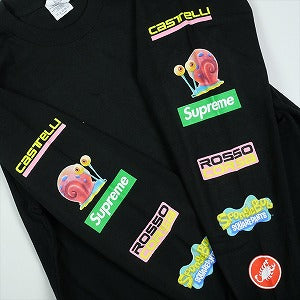 SUPREME シュプリーム ×SpongeBob SquarePants ×Castelli 25SS Racing L/S Tee Black ロンT 黒 Size 【L】 【中古品-非常に良い】 20824035