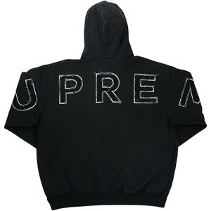 SUPREME シュプリーム 25SS Frayed Hooded Sweatshirt Black パーカー 黒 Size 【XL】 【中古品-良い】 20824120