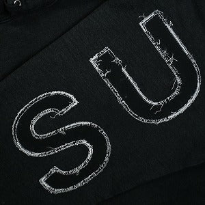 SUPREME シュプリーム 25SS Frayed Hooded Sweatshirt Black パーカー 黒 Size 【XL】 【中古品-良い】 20824120