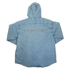 SUPREME シュプリーム 25SS Hooded Denim Shirt Washed Indigo 長袖シャツ インディゴ Size 【XL】 【中古品-非常に良い】 20824135