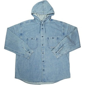 SUPREME シュプリーム 25SS Hooded Denim Shirt Washed Indigo 長袖シャツ インディゴ Size 【XL】 【中古品-非常に良い】 20824135