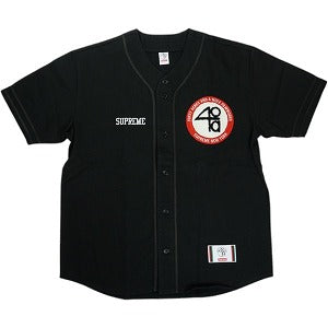 SUPREME シュプリーム ×40 Acres 25SS Twill Baseball Jersey Black ベースボールジャージ 黒 Size 【L】 【中古品-ほぼ新品】 20824136