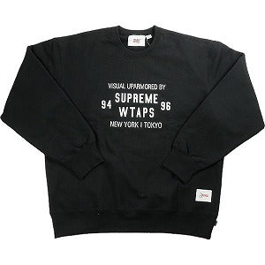SUPREME シュプリーム ×WTAPS 21AW Crewneck Black クルーネックスウェット 黒 Size 【XL】 【新古品・未使用品】 20824216