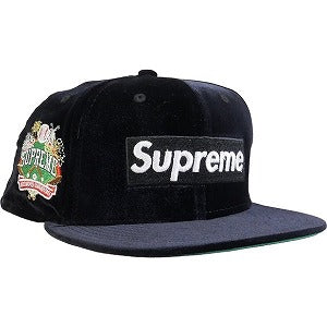 SUPREME シュプリーム 22AW Velour Box Logo New Era Black ニューエラキャップ 黒 Size 【7　1/2(L)】 【新古品・未使用品】 20824224