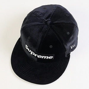 SUPREME シュプリーム 22AW Velour Box Logo New Era Black ニューエラキャップ 黒 Size 【7　1/2(L)】 【新古品・未使用品】 20824224