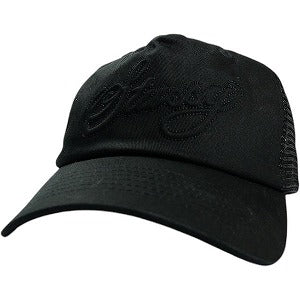 STUSSY ステューシー 25FW CURSIVE STITCH SNAPBACK TRUCKER BLACK キャップ 黒 Size 【フリー】 【新古品・未使用品】 20824232