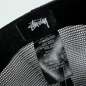 STUSSY ステューシー 25FW CURSIVE STITCH SNAPBACK TRUCKER BLACK キャップ 黒 Size 【フリー】 【新古品・未使用品】 20824234