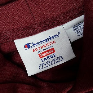 SUPREME シュプリーム ×Champion 25SS Hooded Sweatshirt Cardinal パーカー バーガンディー Size 【L】 【中古品-良い】 20824285