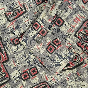 At Last ＆ Co アットラスト/BUTCHER PRODUCTS ブッチャープロダクツ ABSTRACT SHIRT RAYON L-S GREY 長袖シャツ 灰 Size 【14】 【中古品-良い】 20824291