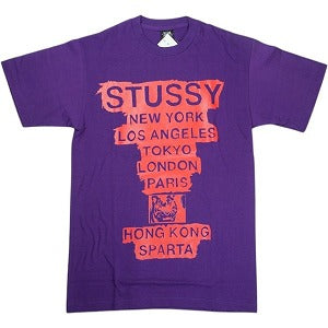 STUSSY ステューシー ×KOSTAS 00'S WORLD TOUR TEE Purple Tシャツ 紫 Size 【M】 【新古品・未使用品】 20824446