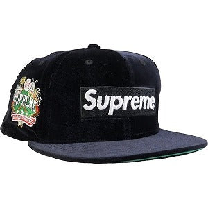 SUPREME シュプリーム 22AW Velour Box Logo New Era Black ニューエラキャップ 黒 Size 【7　5/8(XL)】 【新古品・未使用品】 20824574