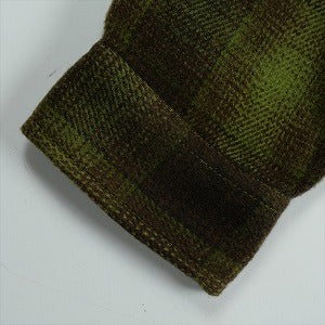 SUPREME シュプリーム 25FW Studded Shadow Plaid Zip Up Shirt Olive ジップアップ長袖シャツ オリーブ Size 【L】 【新古品・未使用品】 20824589