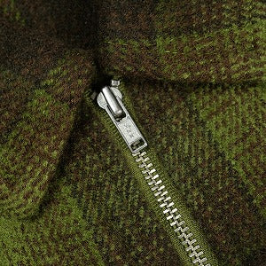 SUPREME シュプリーム 25FW Studded Shadow Plaid Zip Up Shirt Olive ジップアップ長袖シャツ オリーブ Size 【L】 【新古品・未使用品】 20824589