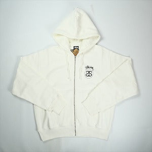 STUSSY ステューシー 25FW STOCK LINK PIGMENT DYED Natural ジップパーカー 白 Size 【XL】 【新古品・未使用品】 20824738