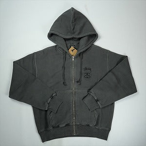 STUSSY ステューシー 25FW STOCK LINK PIGMENT DYED BLACK ジップパーカー 黒 Size 【L】 【新古品・未使用品】 20824740
