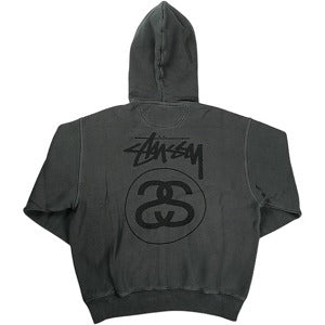 STUSSY ステューシー 25FW STOCK LINK PIGMENT DYED BLACK ジップパーカー 黒 Size 【M】 【新古品・未使用品】 20824746