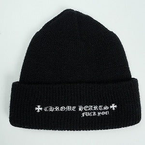 CHROME HEARTS クロム・ハーツ WATCH CAP WOOL FUCK YOU MULTI CH PLUS BLACK/WHITE ビーニー 黒 Size 【フリー】 【中古品-ほぼ新品】 20824756