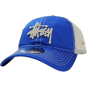 STUSSY ステューシー 25FW NEW ERA 9TWENTY BASIC TRUCKER Bright Royal メッシュキャップ 青 Size 【フリー】 【新古品・未使用品】 20824812