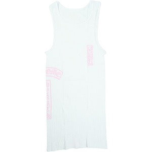 CHROME HEARTS クロム・ハーツ T BAR RIB TANK WHITE/PINK オンライン限定タンクトップ 白 Size 【M】 【新古品・未使用品】 20824822