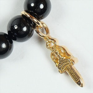 CHROME HEARTS クロム・ハーツ BRCLT BEAD DAGGER 6MM BLACK/GOLD ブレスレット 黒 Size 【L】 【新古品・未使用品】 20824826