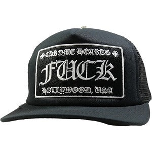CHROME HEARTS クロム・ハーツ TRUCKER CAP BLACK/BLACK FUCKロゴメッシュキャップ 黒 Size 【フリー】 【新古品・未使用品】 20824830