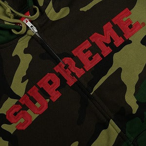 SUPREME シュプリーム 25FW Collegiate Applique Zip Up Hooded Sweatshirt Woodland Camo ジップパーカー 緑 Size 【S】 【新古品・未使用品】 20824885