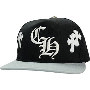 CHROME HEARTS クロム・ハーツ HAT 5 PNL CAP BSBL BLACK/WHITE クロスパッチ付きベースボールキャップ 黒白 Size 【フリー】 【新古品・未使用品】 20824911