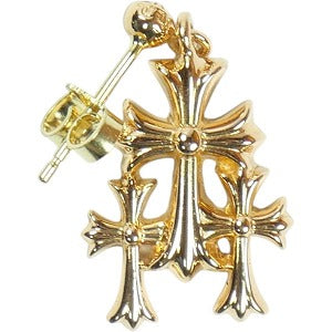 CHROME HEARTS クロム・ハーツ 3 CH CRS EARRING GOLD ピアス 金 Size 【フリー】 【新古品・未使用品】 20825001