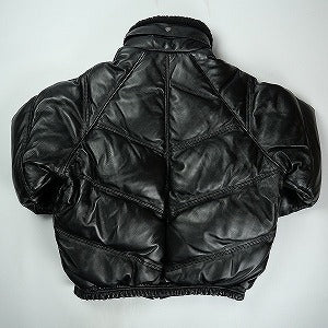 SUPREME シュプリーム ×Schott 24AW Chevron Leather Down Puffer Jacket Black レザーダウンジャケット 黒 Size 【M】 【中古品-良い】 20825044