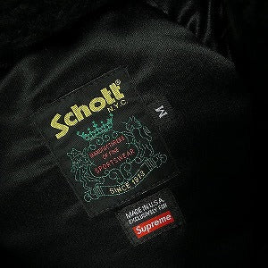 SUPREME シュプリーム ×Schott 24AW Chevron Leather Down Puffer Jacket Black レザーダウンジャケット 黒 Size 【M】 【中古品-良い】 20825044