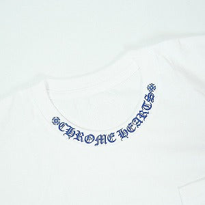CHROME HEARTS クロム・ハーツ NECK LOGO SS T-SHIRT WHITE/BLUE Tシャツ 白 Size 【L】 【新古品・未使用品】 20825052