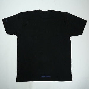 CHROME HEARTS クロム・ハーツ NECK LOGO SS T-SHIRT BLACK/BLUE Tシャツ 黒 Size 【XL】 【新古品・未使用品】 20825053
